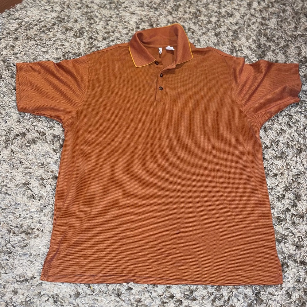 $1 when bundled ⚡️ AXIS Men's Casual Brown/Orange Short Sleeve Polo